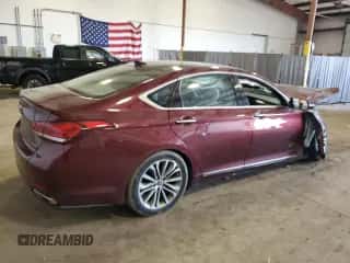 2016 Hyundai Genesis 3.8L z VIN KMHGN4JE6GU140747, wystawiony jako Copart lot #76286804 z przebiegiem Nie podano mil oraz Szkoda całkowita • Salvage title. Historia ofert i sprzedaży dostępna na DreamBid. Obrazek 3.