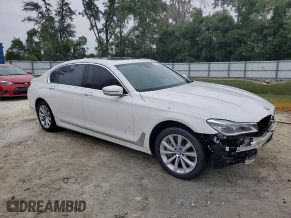 2019 BMW 7 Series 750i xDrive with VIN WBA7F2C57KB240683, listed as a Copart auction lot 78021004 with Not provided miles and Salvage title. Bid and sale history available at DreamBid. Image 4.