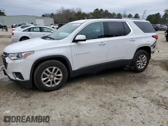2018 Chevrolet Traverse LT Cloth с VIN 1GNERMKW0JJ237157, выставлен на аукционе Copart как лот 43804655 с пробегом 117 268 миль миль и Списание • Salvage title. История ставок и продаж доступна на DreamBid. Изображение 1.