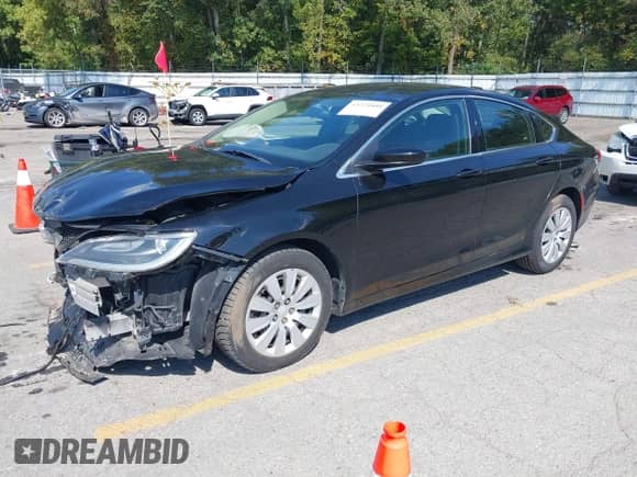 2015 Chrysler 200 LX with VIN 1C3CCCFB9FN589693, listed as a IAAI auction lot 43224880 with 98,084 mi miles and . Bid and sale history available at DreamBid. Image 2.