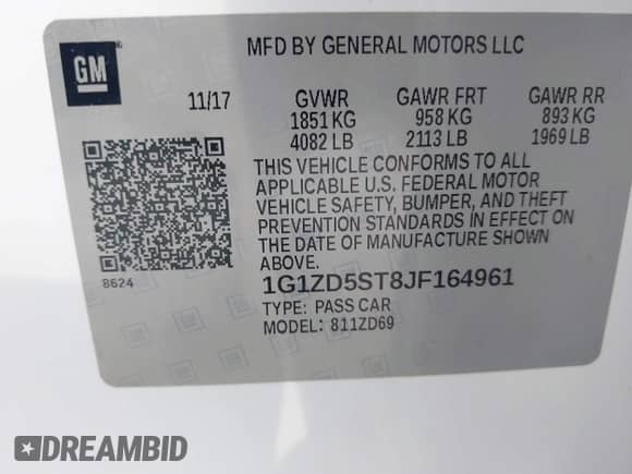 2018 Chevrolet Malibu LT с VIN 1G1ZD5ST8JF164961, выставлен на аукционе IAAI как лот 42914225 с пробегом 100 635 миль миль и . История ставок и продаж доступна на DreamBid. Изображение 9.