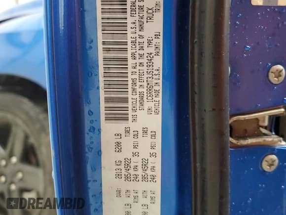 2018 Ram 1500 Sport z VIN 1C6RR6MT3JS193424, wystawiony jako Copart lot #82650454 z przebiegiem 114 297 mil mil oraz Czysty tytuł • Clean title. Historia ofert i sprzedaży dostępna na DreamBid. Obrazek 12.