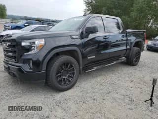 2020 GMC Sierra 1500 Elevation with VIN 1GTU9CED0LZ166149, listed as a Copart auction lot 70875835 with 53,679 mi miles and Salvage title. Bid and sale history available at DreamBid. Image 1.