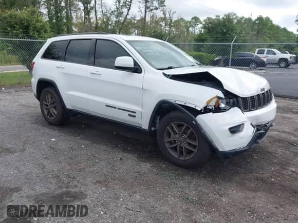2016 Jeep Grand Cherokee 75th Anniversary with VIN 1C4RJEAG9GC457704, listed as a IAAI auction lot 43125551 with 85,499 mi miles and . Bid and sale history available at DreamBid. Image 1.