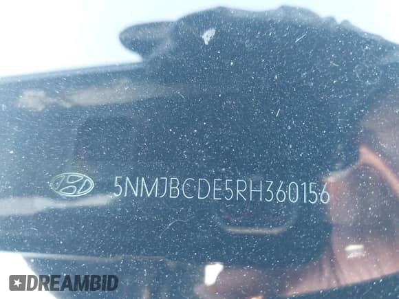 2024 Hyundai Tucson SEL with VIN 5NMJBCDE5RH360156, listed as a IAAI auction lot 43516621 with 52,431 mi miles and . Bid and sale history available at DreamBid. Image 9.