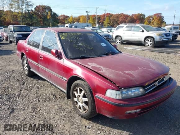 1993 Honda Accord LX z VIN JHMCB7656PC000840, wystawiony jako IAAI lot #40685244 z przebiegiem 97 528 mil mil oraz . Historia ofert i sprzedaży dostępna na DreamBid. Obrazek 1.