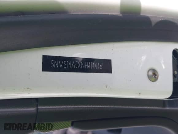 2022 Hyundai Santa Fe SE z VIN 5NMS14AJXNH414446, wystawiony jako IAAI lot #42683954 z przebiegiem 69 895 mil mil oraz . Historia ofert i sprzedaży dostępna na DreamBid. Obrazek 9.