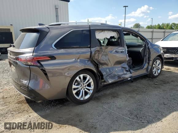 2022 Toyota Sienna Platinum с VIN 5TDERKECXNS117289, выставлен на аукционе Copart как лот 53491924 с пробегом 7 675 миль миль и Списание • Salvage title. История ставок и продаж доступна на DreamBid. Изображение 3.