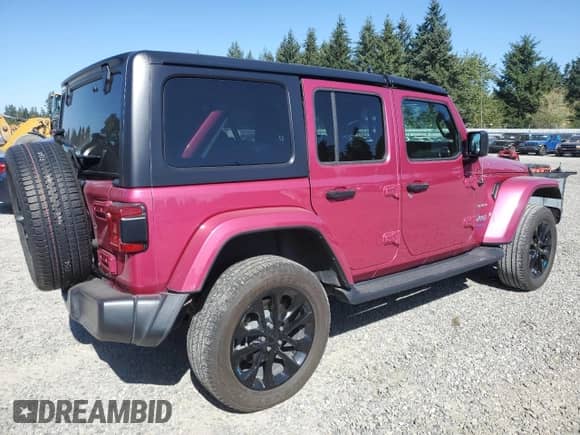 2022 Jeep Wrangler Unlimited Sahara with VIN 1C4JJXP60NW147282, listed as a Copart auction lot 80945565 with 48,002 mi miles and Salvage title. Bid and sale history available at DreamBid. Image 3.