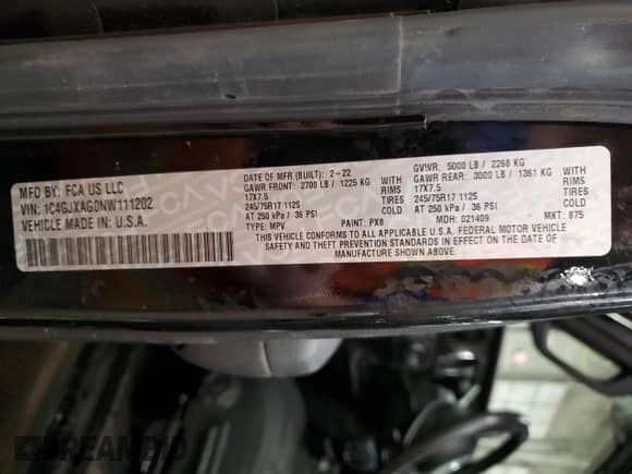 2022 Jeep Wrangler Willys Sport с VIN 1C4GJXAG0NW111202, выставлен на аукционе Copart как лот 79994544 с пробегом 13 885 миль миль и Списание • Salvage title. История ставок и продаж доступна на DreamBid. Изображение 15.