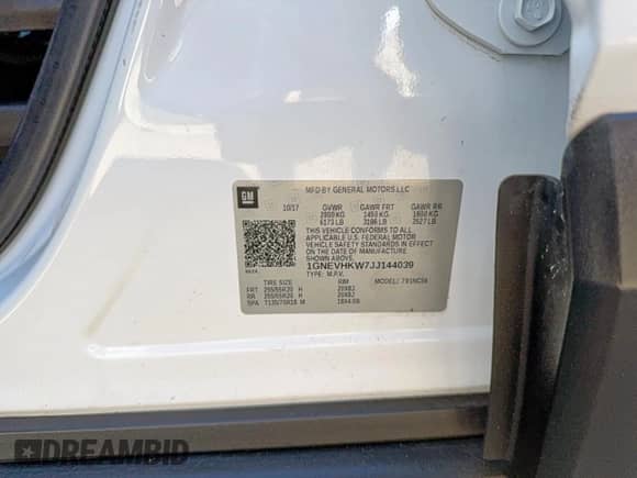 2018 Chevrolet Traverse LT с VIN 1GNEVHKW7JJ144039, выставлен на аукционе Copart как лот 85722735 с пробегом 27 224 миль миль и Чистый • Clean title. История ставок и продаж доступна на DreamBid. Изображение 10.