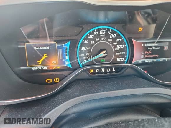 2017 Ford C-Max SE с VIN 1FADP5EU6HL103235, выставлен на аукционе Copart как лот 66640185 с пробегом 60 859 миль миль и Списание • Salvage title. История ставок и продаж доступна на DreamBid. Изображение 9.