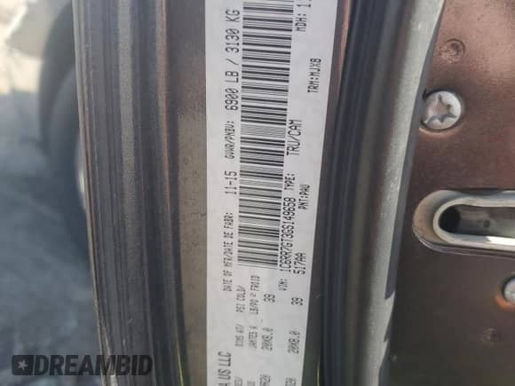 2016 Ram 1500 Big Horn z VIN 1C6RR7GT3GS149658, wystawiony jako Copart lot #46654495 z przebiegiem 122 431 mil mil oraz Szkoda całkowita • Salvage title. Historia ofert i sprzedaży dostępna na DreamBid. Obrazek 13.