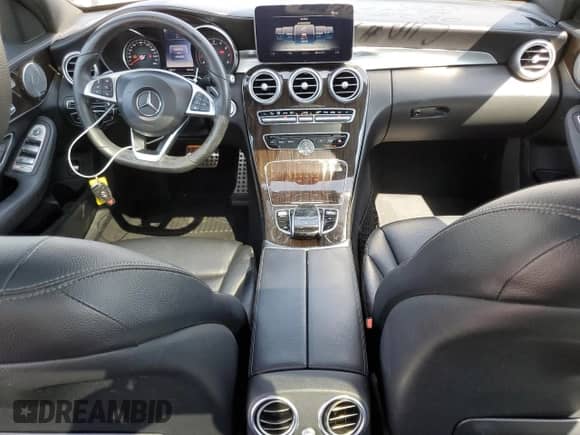 2015 Mercedes-Benz C 300 with VIN 55SWF4JB3FU070892, listed as a Copart auction lot 80575965 with 148,458 mi miles and Salvage title. Bid and sale history available at DreamBid. Image 8.