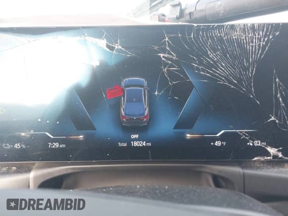 2023 BMW i4 eDrive35 with VIN WBY43AW02PFP50656, listed as a IAAI auction lot 41776504 with 18,024 mi miles and . Bid and sale history available at DreamBid. Image 7.