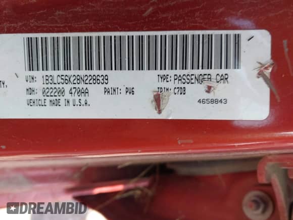 2008 Dodge Avenger SXT с VIN 1B3LC56K28N228639, выставлен на аукционе IAAI как лот 43043406 с пробегом 256 980 миль миль и . История ставок и продаж доступна на DreamBid. Изображение 9.