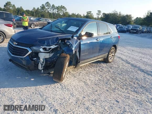 2020 Chevrolet Equinox LT with VIN 3GNAXKEV8LL325249, listed as a IAAI auction lot 43219594 with 87,715 mi miles and . Bid and sale history available at DreamBid. Image 2.