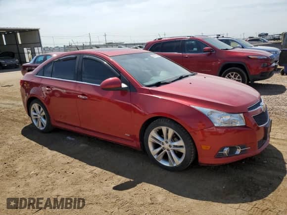 2012 Chevrolet Cruze LTZ with VIN 1G1PH5SC1C7177723, listed as a Copart auction lot 69117255 with 155,528 mi miles and Salvage title. Bid and sale history available at DreamBid. Image 4.