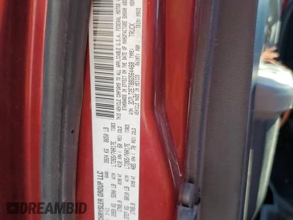 2011 Dodge RAM with VIN 3D7LT2ET8BG564468, listed as a Copart auction lot 79103424 with 92,192 mi miles and Salvage title. Bid and sale history available at DreamBid. Image 12.