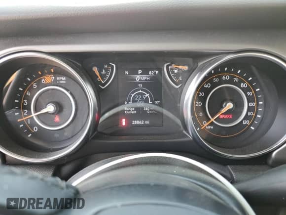 2022 Jeep Wrangler Willys with VIN 1C4GJXANXNW260358, listed as a Copart auction lot 68377645 with 28,862 mi miles and Salvage title. Bid and sale history available at DreamBid. Image 9.