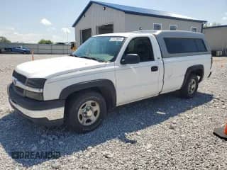 2004 Chevrolet Silverado 1500 Work Truck z VIN 1GCEC14X84Z120477, wystawiony jako Copart lot #57429665 z przebiegiem 262 170 mil mil oraz Czysty tytuł • Clean title. Historia ofert i sprzedaży dostępna na DreamBid. Obrazek 1.