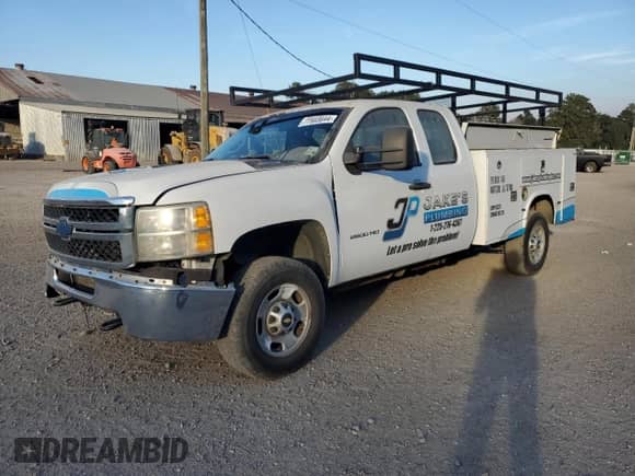 2011 Chevrolet Silverado 2500HD Work Truck with VIN 1GB2CVCG1BZ458784, listed as a Copart auction lot 41705955 with 223,664 mi miles and Salvage title. Bid and sale history available at DreamBid. Image 1.