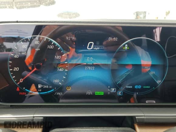 2022 Mercedes-Benz GLS 450 with VIN 4JGFF5KE1NA614177, listed as a Copart auction lot 70478995 with 27,822 mi miles and Salvage title. Bid and sale history available at DreamBid. Image 9.