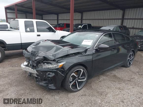 2021 Honda Accord Sport z VIN 1HGCV2F38MA010868, wystawiony jako IAAI lot #42619097 z przebiegiem Nie podano mil oraz . Historia ofert i sprzedaży dostępna na DreamBid. Obrazek 2.