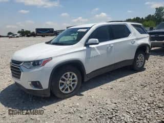 2021 Chevrolet Traverse LT Cloth z VIN 1GNEVGKW5MJ117503, wystawiony jako Copart lot #62831225 z przebiegiem 49 328 mil mil oraz Szkoda całkowita • Salvage title. Historia ofert i sprzedaży dostępna na DreamBid. Obrazek 1.
