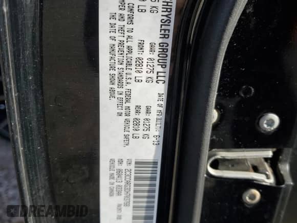 2013 Chrysler 300 with VIN 2C3CCARG3DH703768, listed as a Copart auction lot 82551245 with 197,715 mi miles and Salvage title. Bid and sale history available at DreamBid. Image 13.