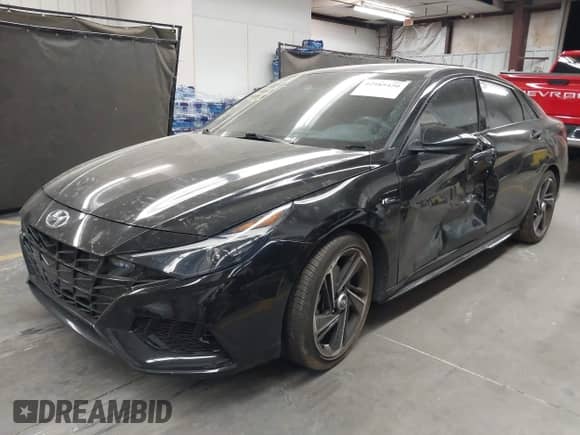 2023 Hyundai Elantra N Line with VIN KMHLR4AF2PU679085, listed as a IAAI auction lot 42985420 with 21,760 mi miles and . Bid and sale history available at DreamBid. Image 2.
