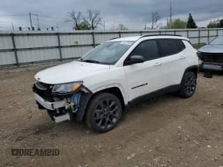 2021 Jeep Compass 80th Anniversary with VIN 3C4NJDEB1MT561871, listed as a Copart auction lot 56173465 with 59,661 mi miles and Salvage title. Bid and sale history available at DreamBid. Image 1.