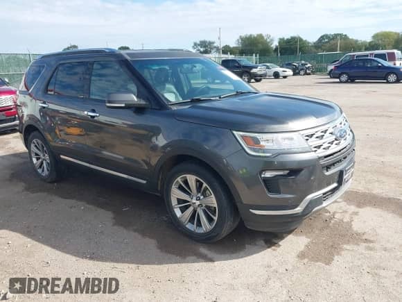 2018 Ford Explorer Limited z VIN 1FM5K7F87JGA70833, wystawiony jako IAAI lot #43398215 z przebiegiem 80 394 mil mil oraz . Historia ofert i sprzedaży dostępna na DreamBid. Obrazek 1.