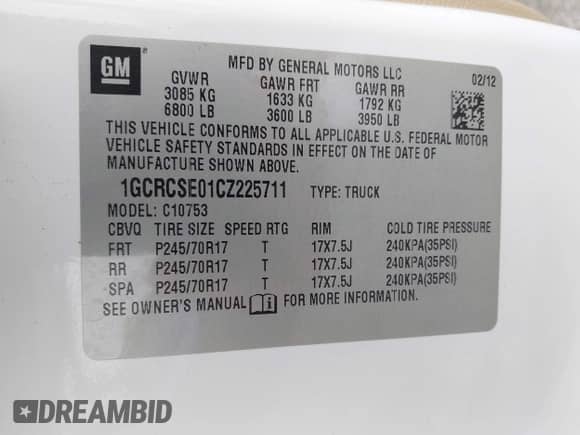 2012 Chevrolet Silverado 1500 LT z VIN 1GCRCSE01CZ225711, wystawiony jako IAAI lot #42954527 z przebiegiem 222 264 mil mil oraz . Historia ofert i sprzedaży dostępna na DreamBid. Obrazek 9.