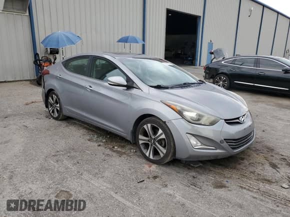 2015 Hyundai Elantra Sport with VIN KMHDH4AH9FU370849, listed as a Copart auction lot 71015235 with 165,554 mi miles and Salvage title. Bid and sale history available at DreamBid. Image 4.