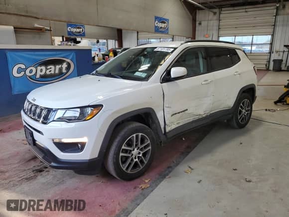2017 Jeep Compass Latitude с VIN 3C4NJDBBXHT664491, выставлен на аукционе Copart как лот 87101795 с пробегом 100 900 миль миль и Списание • Salvage title. История ставок и продаж доступна на DreamBid. Изображение 1.