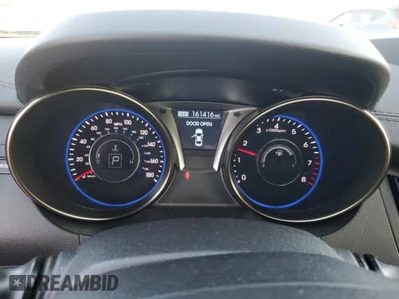 2013 Hyundai Genesis Coupe Track with VIN KMHHU6KJ3DU110406, listed as a Copart auction lot 54665225 with 161,416 mi miles and Salvage title. Bid and sale history available at DreamBid. Image 9.