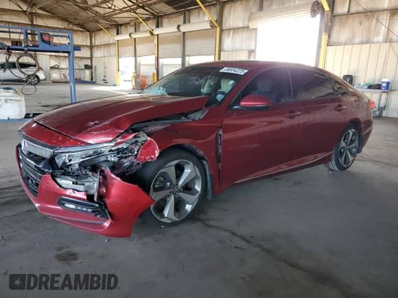 2018 Honda Accord Touring with VIN 1HGCV1F9XJA164346, listed as a Copart auction lot 86684225 with 119,709 mi miles and Salvage title. Bid and sale history available at DreamBid. Image 1.