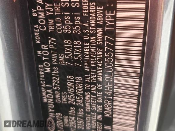2020 Hyundai Palisade SE с VIN KM8R14HE0LU055777, выставлен на аукционе Copart как лот 64503145 с пробегом 141 614 миль миль и На запчасти • Non repairable. История ставок и продаж доступна на DreamBid. Изображение 13.