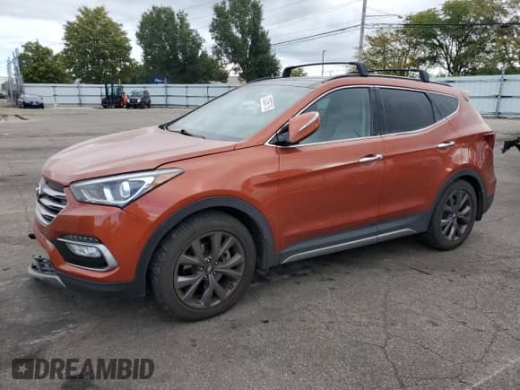 2017 Hyundai Santa Fe Ultimate with VIN 5XYZW4LA2HG502337, listed as a Copart auction lot 82266715 with 94,155 mi miles and Salvage title. Bid and sale history available at DreamBid. Image 1.