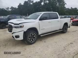 2025 Ram 1500 Laramie with VIN 1C6SRFJP9SN547956, listed as a Copart auction lot 64639375 with 12,488 mi miles and Salvage title. Bid and sale history available at DreamBid. Image 1.