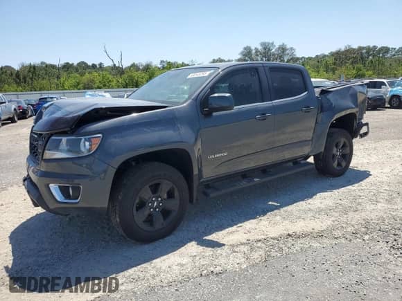 2016 Chevrolet Colorado 2WD LT with VIN 1GCGSCE35G1195675, listed as a Copart auction lot 53043295 with 57,007 mi miles and Salvage title. Bid and sale history available at DreamBid. Image 1.