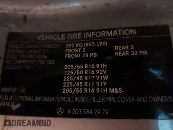 2004 Mercedes-Benz C 320 with VIN WDBRF64J84F475733, listed as a IAAI auction lot 41707555 with 146,791 mi miles and . Bid and sale history available at DreamBid. Image 9.