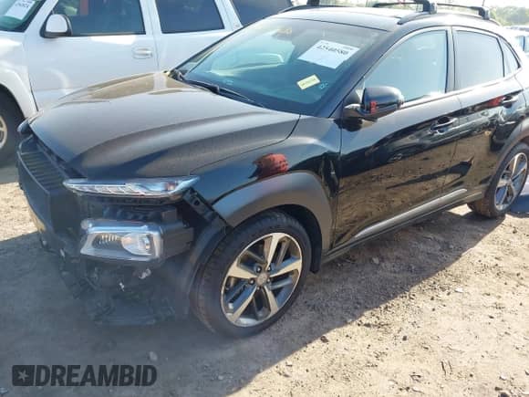 2021 Hyundai Kona Ultimate with VIN KM8K53A57MU667017, listed as a IAAI auction lot 42540580 with 67,992 mi miles and . Bid and sale history available at DreamBid. Image 2.