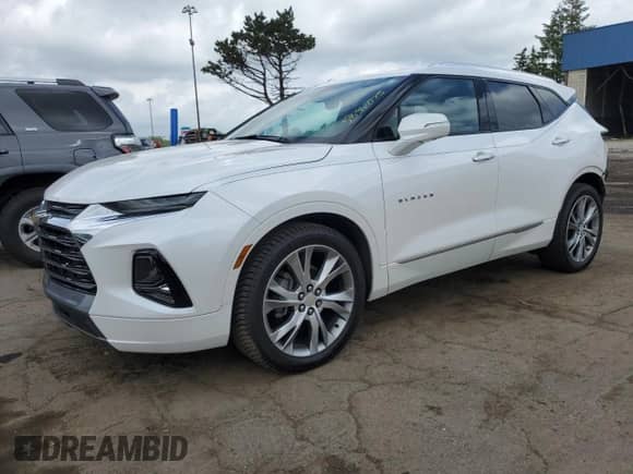 2020 Chevrolet Blazer Premier with VIN 3GNKBLRSXLS632565, listed as a Copart auction lot 58967975 with 68,049 mi miles and Salvage title. Bid and sale history available at DreamBid. Image 1.