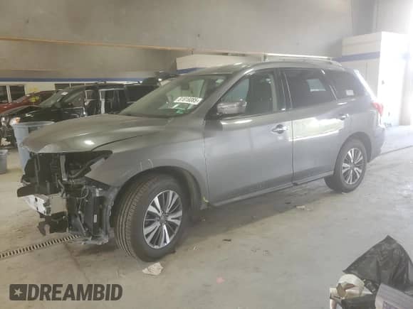 2017 Nissan Pathfinder SL with VIN 5N1DR2MM8HC666755, listed as a Copart auction lot 81816085 with 107,314 mi miles and Salvage title. Bid and sale history available at DreamBid. Image 1.