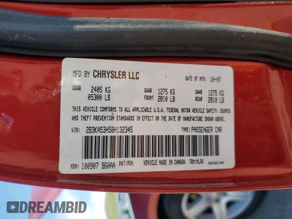 2008 Dodge Charger R/T с VIN 2B3KA53H58H132345, выставлен на аукционе Copart как лот 71262174 с пробегом 144 686 миль миль и Списание • Salvage title. История ставок и продаж доступна на DreamBid. Изображение 12.