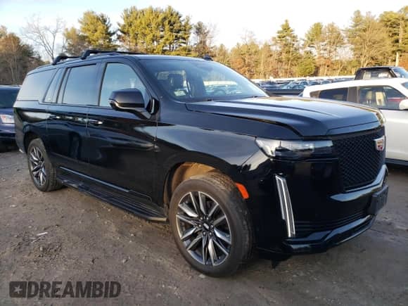 2021 Cadillac Escalade ESV Sport Platinum with VIN 1GYS4RKL4MR459097, listed as a Copart auction lot 85241914 with 64,810 mi miles and Salvage title. Bid and sale history available at DreamBid. Image 4.