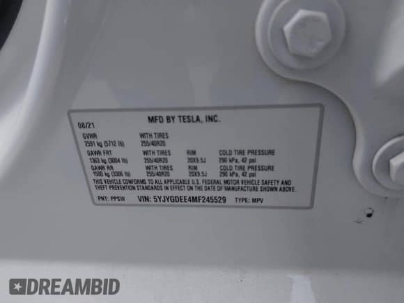 2021 Tesla Model Y Long Range с VIN 5YJYGDEE4MF245529, выставлен на аукционе IAAI как лот 42795489 с пробегом 58 214 миль миль и . История ставок и продаж доступна на DreamBid. Изображение 9.
