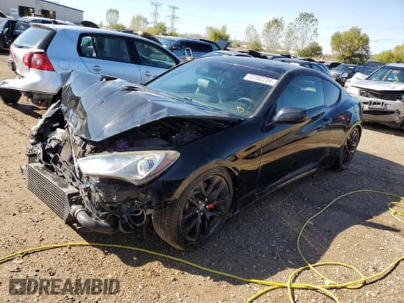 2014 Hyundai Genesis Coupe 2.0T z VIN KMHHT6KD5EU121471, wystawiony jako Copart lot #72702234 z przebiegiem 109 964 mil mil oraz Szkoda całkowita • Salvage title. Historia ofert i sprzedaży dostępna na DreamBid. Obrazek 1.